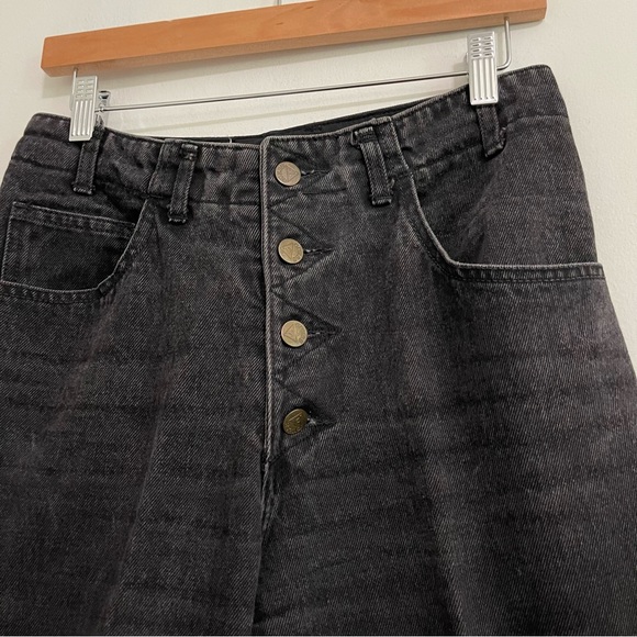 Vintage Guess Washed Black Exposed Button Fly High Rise Jeans - Picture 4 of 14